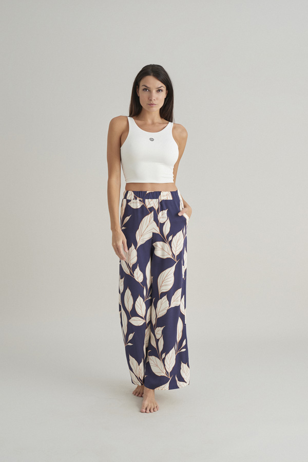 Blue leaves pants
