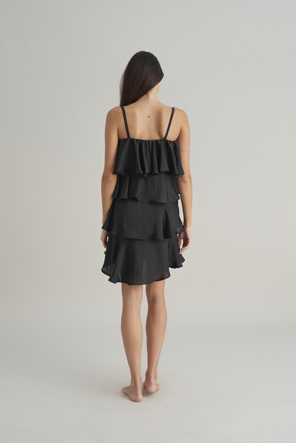 Fluffy / little black dress